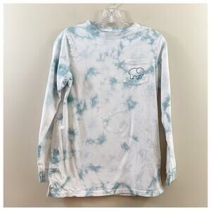 Ivory Ella Tie-Dyed Blue/White Ling Sleeve T-Shirt